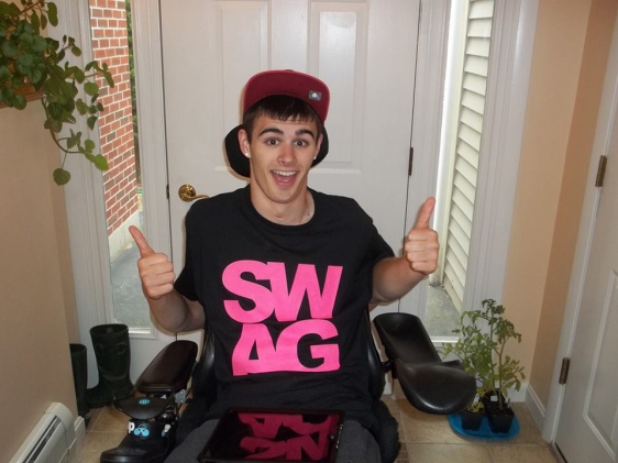 David's getting his wheelchair!